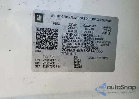 2019 Chevrolet Equinox Ls from USA, damaged, VIN 2GNAXHEV7K6140065
